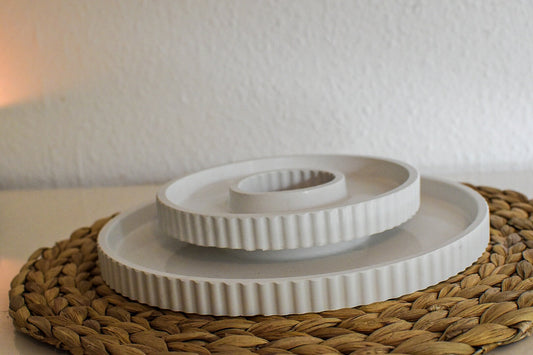 Moderner Dekoring aus Feinbeton – in 2 Größen - vielseitiges Deko-Element für das ganze Jahr