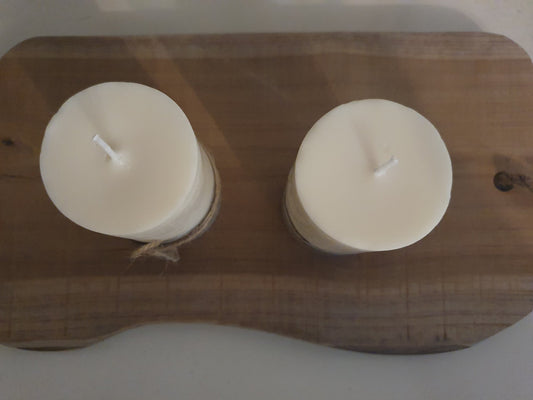 Sojakerze mit Betonsockel, Betonkerze