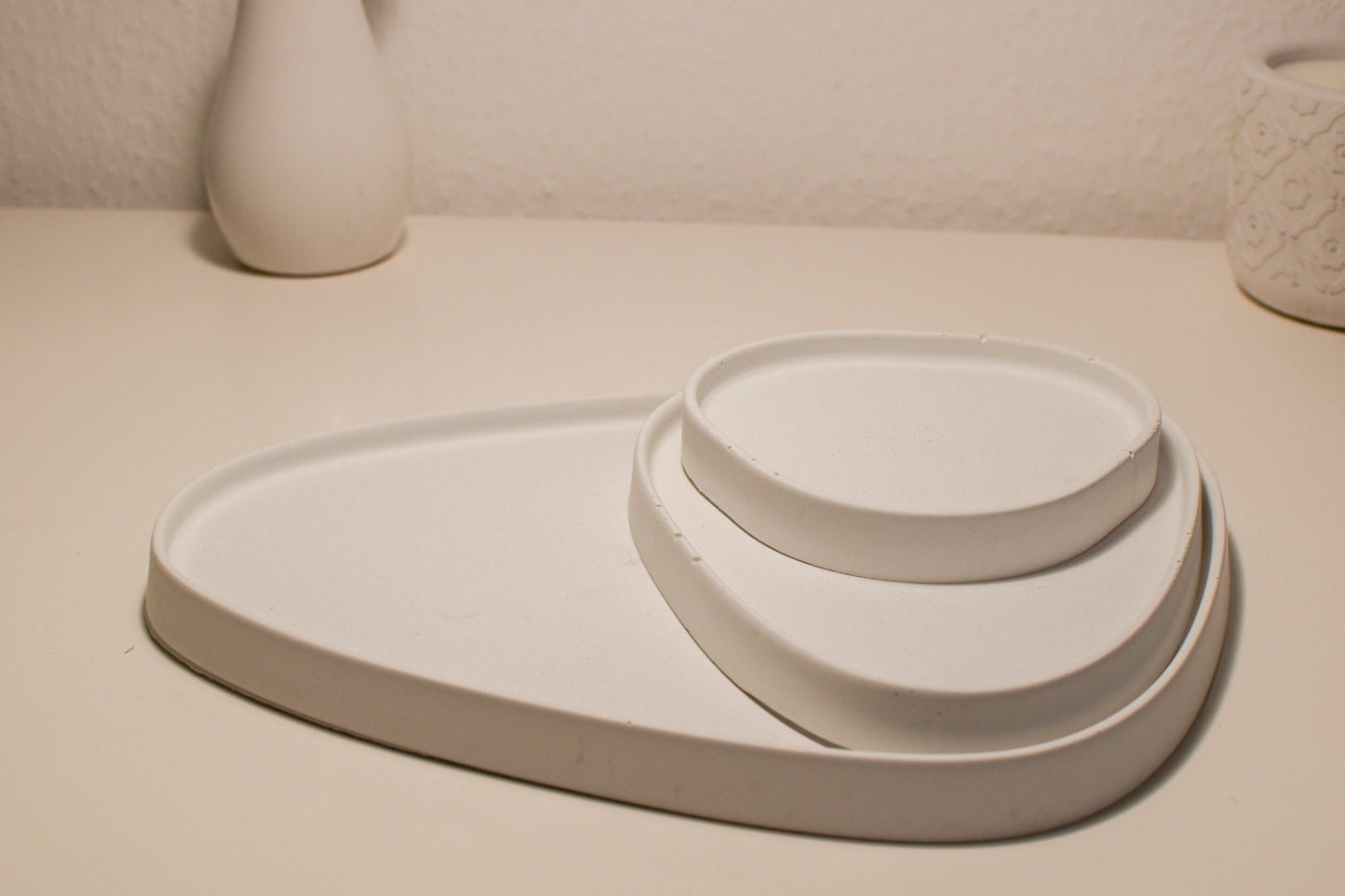 Tablett oval asymmetrisch, 3er Set
