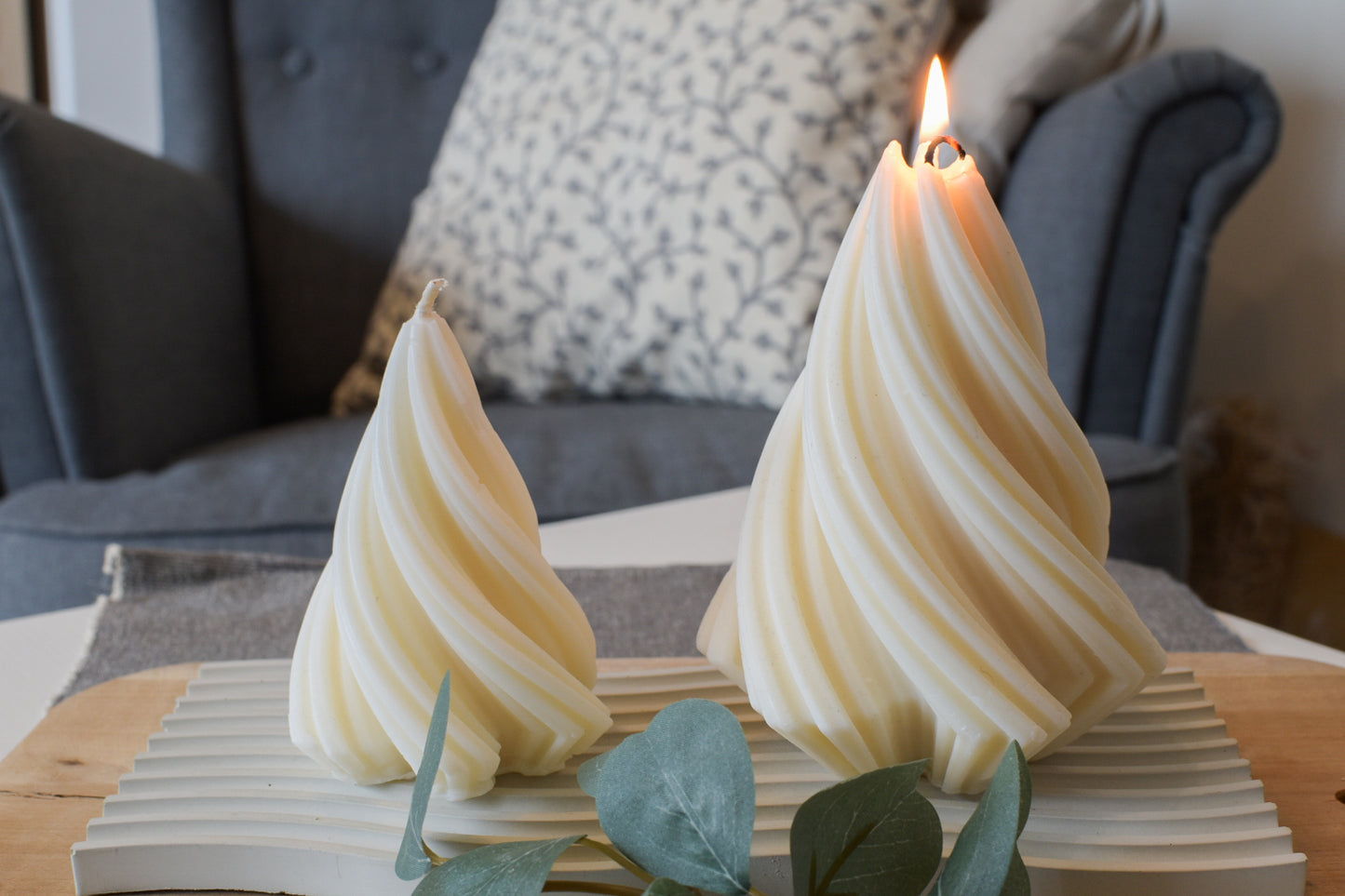 Gedrehte Kerze, Swirlkerze, 3 Gößen