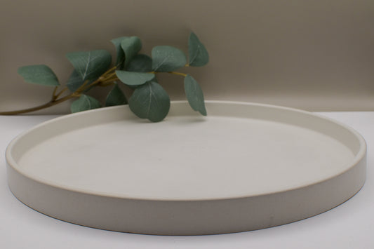 minimalistisches Deko-Tablett aus Beton für Kerzen, hochwertiges Betontablett in grau