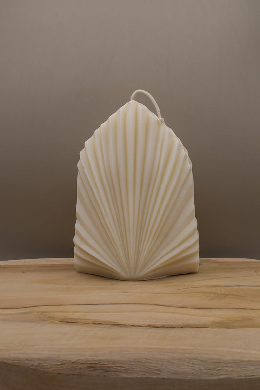 Kerze aus Sojawachs, vegane Kerze aus Olivenwachs, Palmblatt