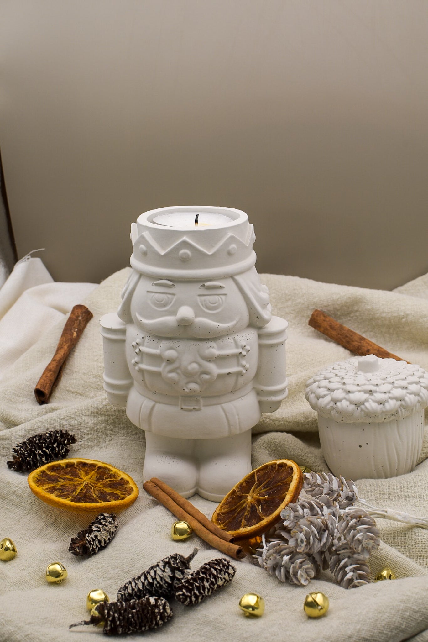 Tischdekoration Weihnachten für Kerzen