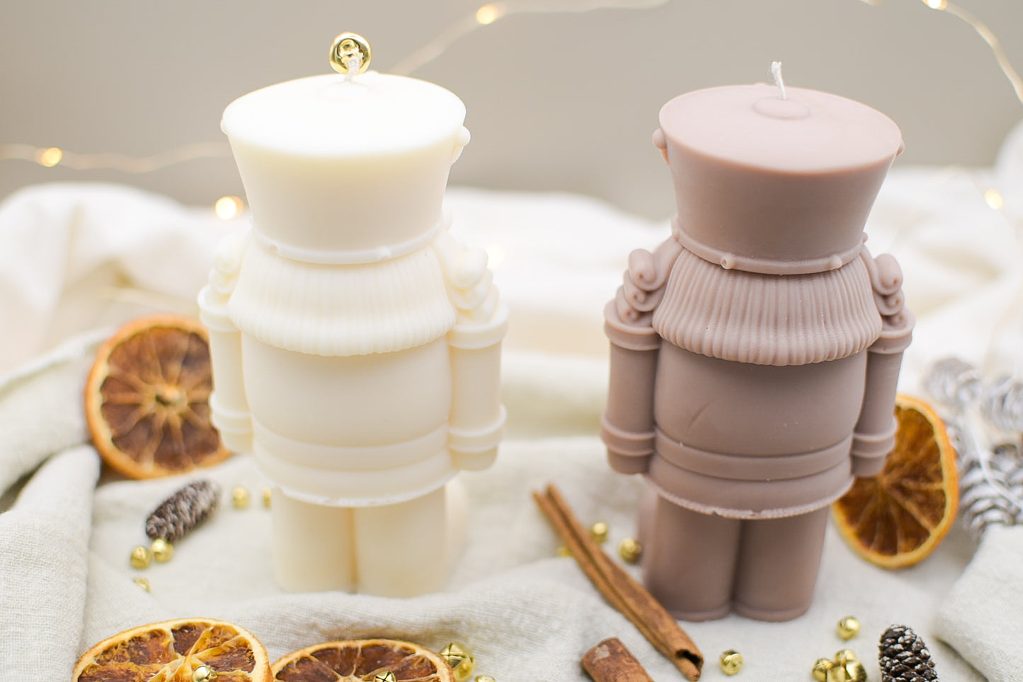 vegane, nachhaltige Kerzen aus Sojawachs, Nussknacker, Ansicht von hinten