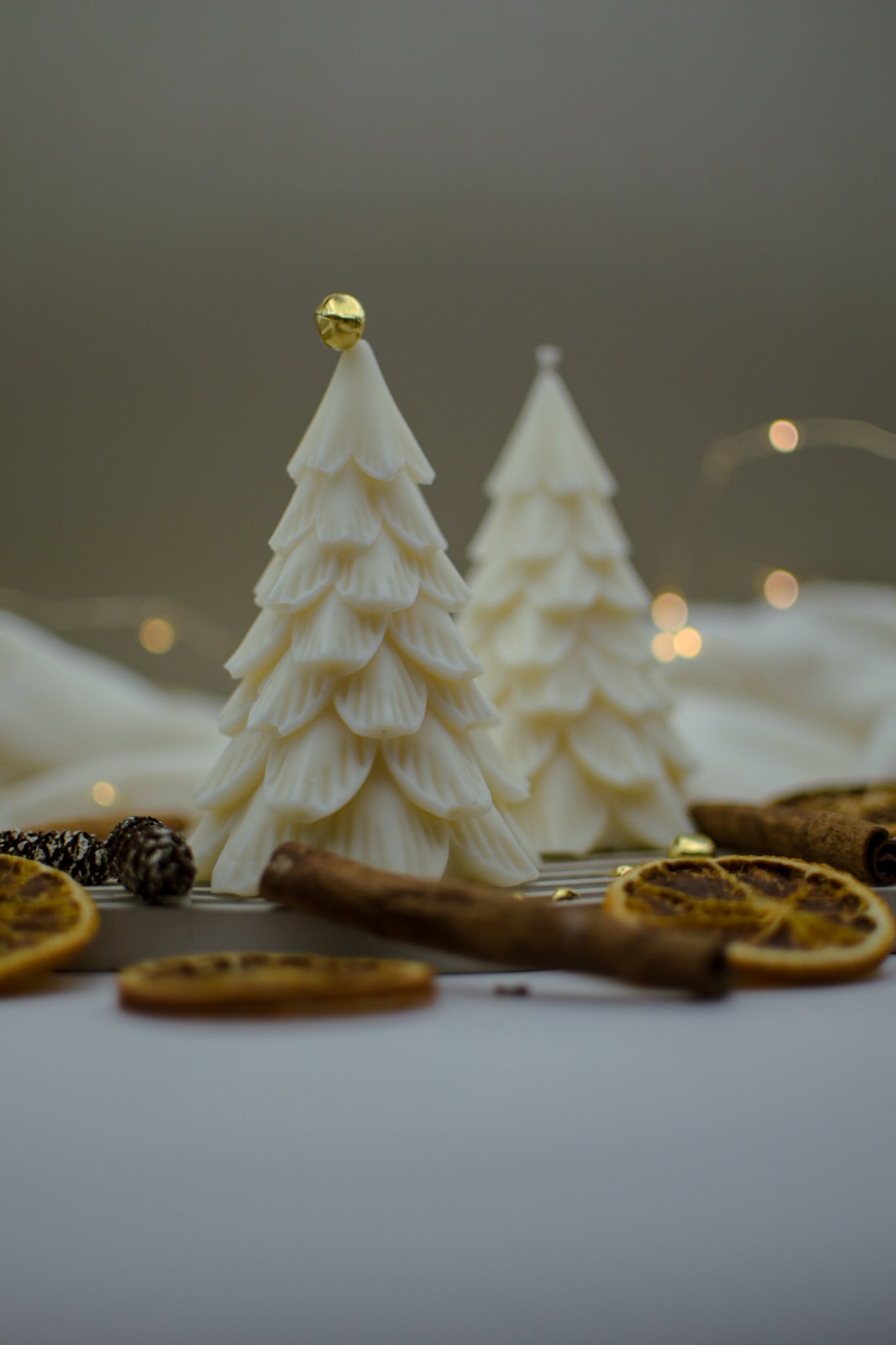 Weihnachtsbaum Kerze aus Olivenwachs