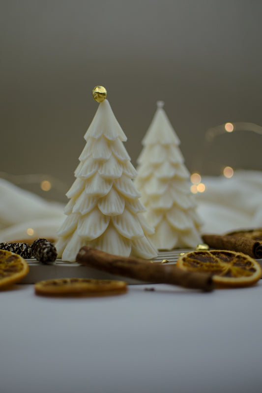 Weihnachtsbaum Kerze aus Olivenwachs