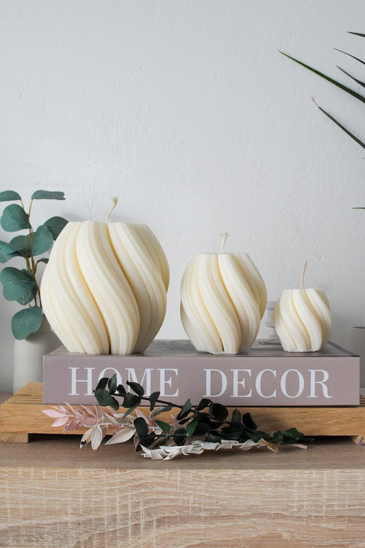 Kerze "Swirl", 3 Größen