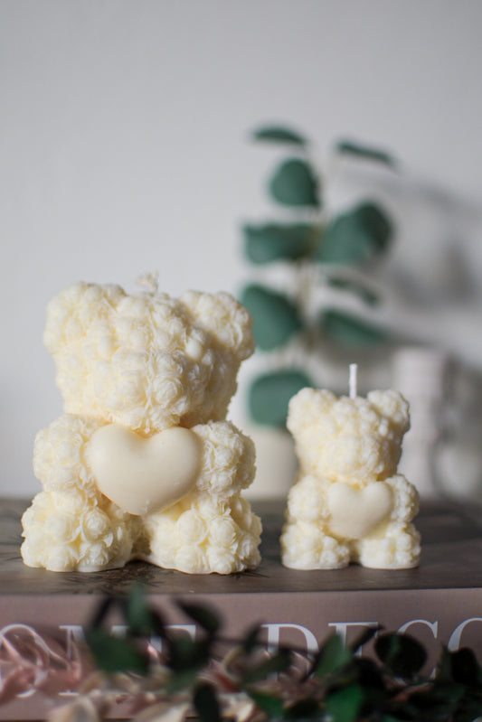 Kerze, Bär "Herzig", 2 Größen