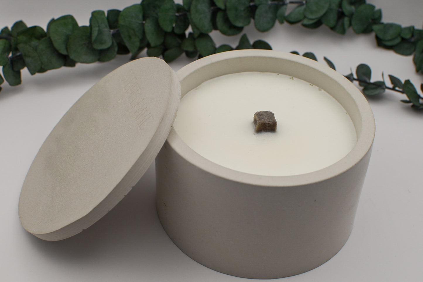 Tischfeuer – Betonkerze für draußen mit Deckel